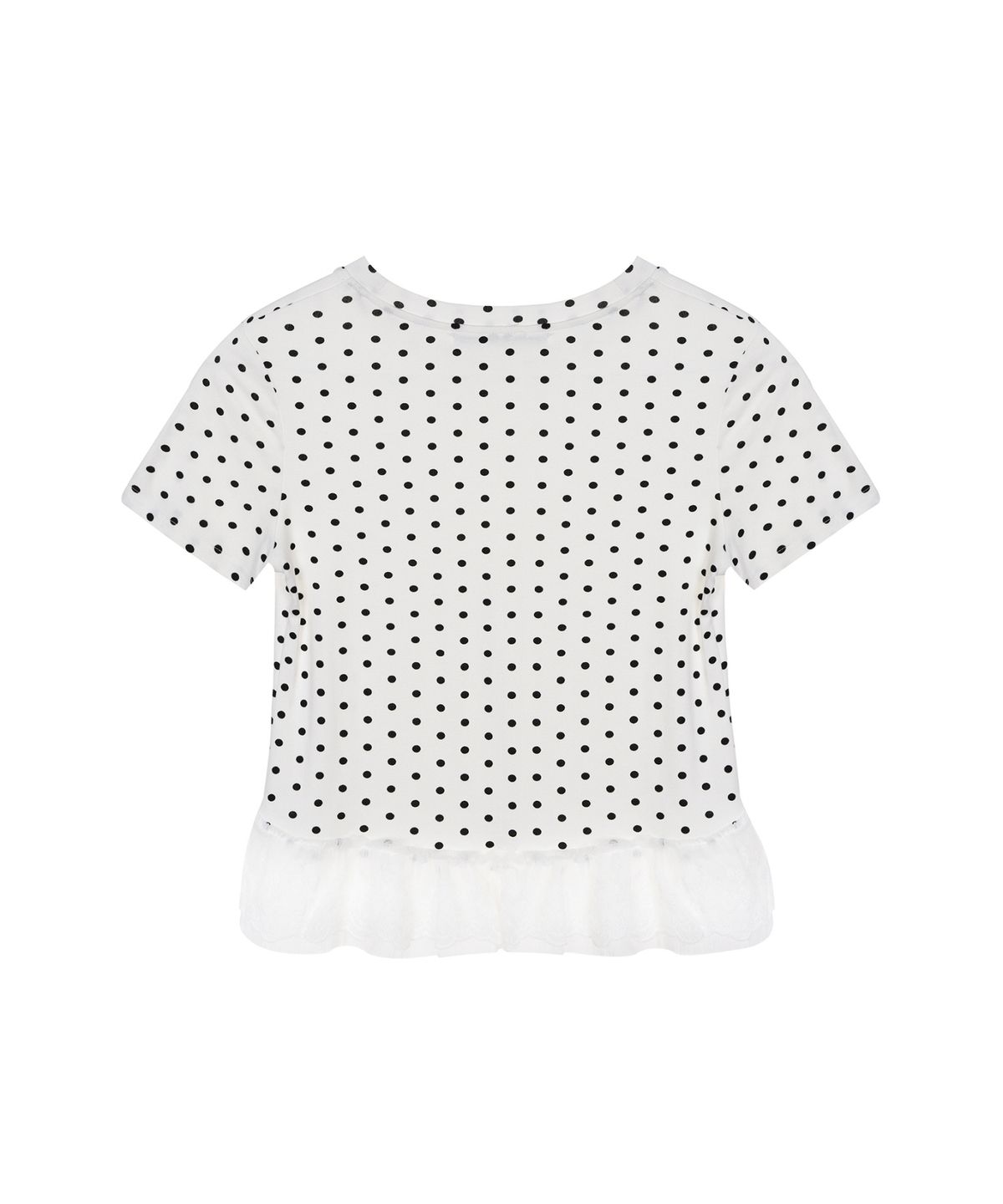 닉앤니콜(NICK&NICOLE) DOTS LACE HALF TOP_IVORY