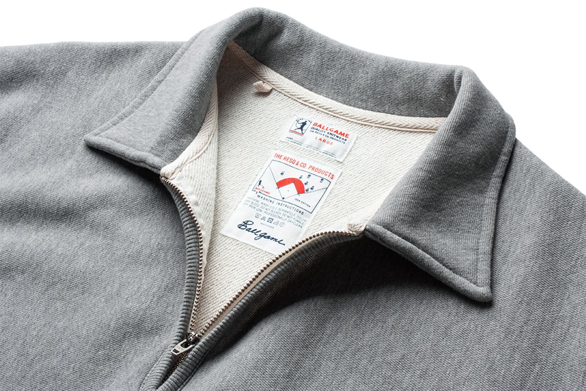 더 레스큐(THE RESQ) CLASSIC QUARTER ZIP H/S SWEATSHIRT [MELANGE GREY]