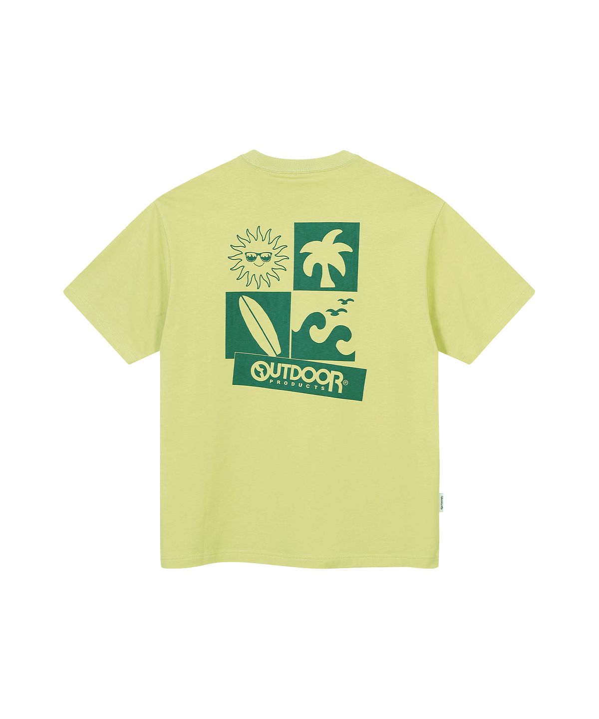 아웃도어 프로덕츠(OUTDOOR PRODUCTS) BEACH HALF SLEEVES (YELLOW GREEN)