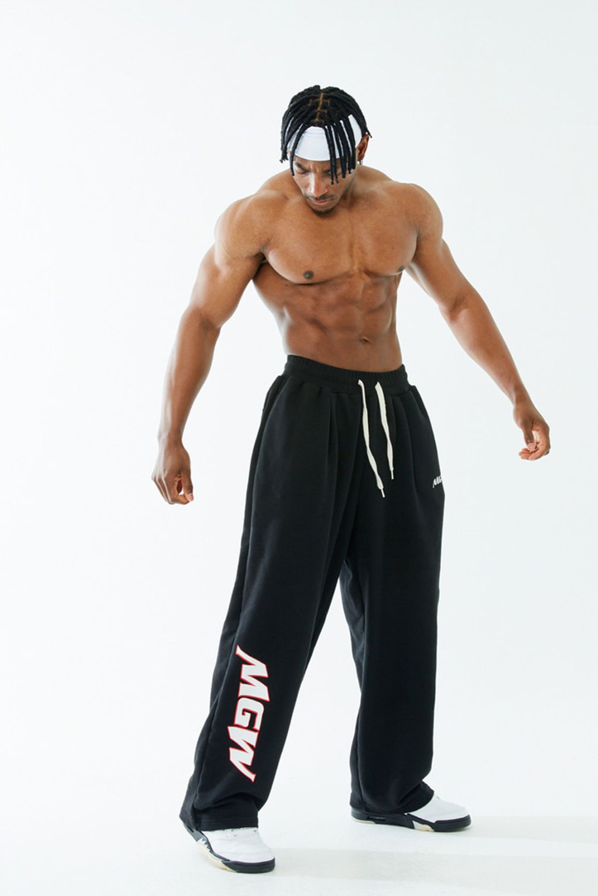 머스콜로(MUSCOLO) MGW WIDE LONG PANTS BLACK
