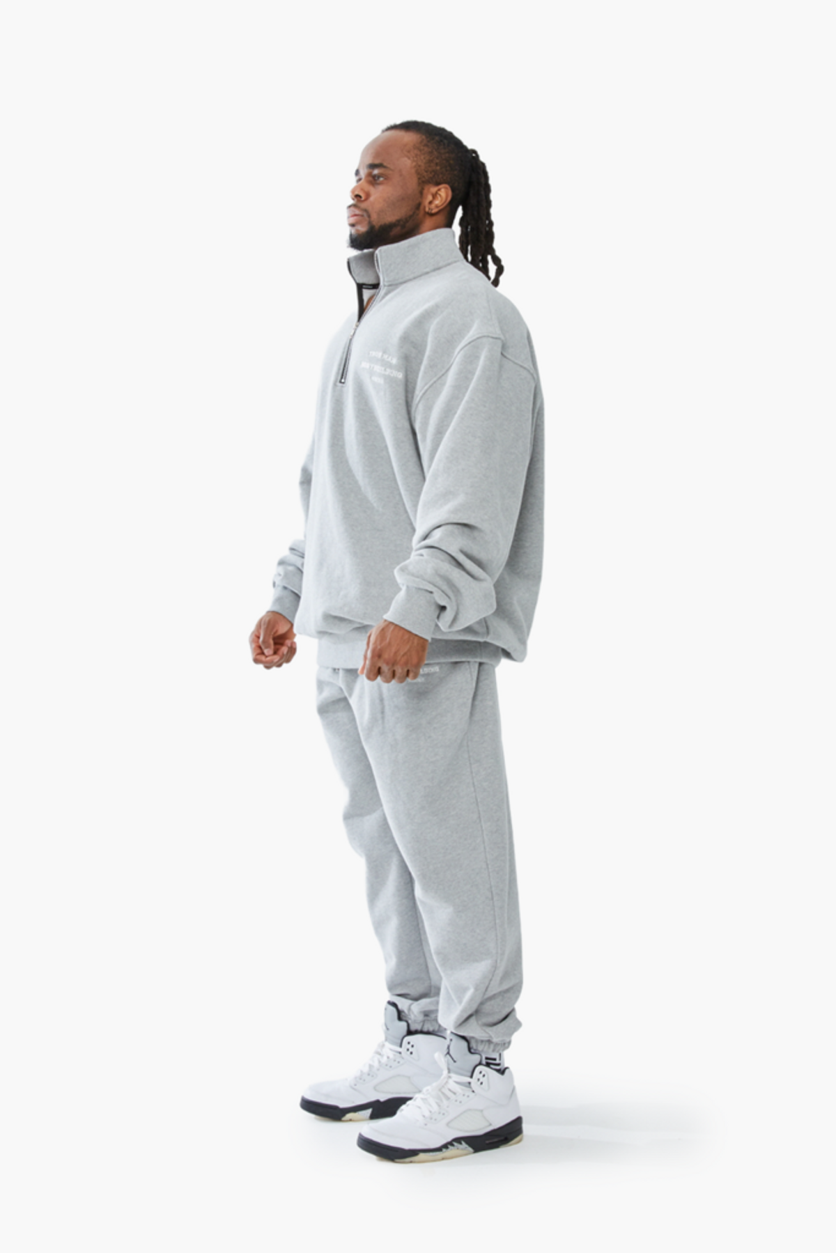 머스콜로(MUSCOLO) MUSCOLO HALF ZIP-UP SWEATSHIRTS GREY