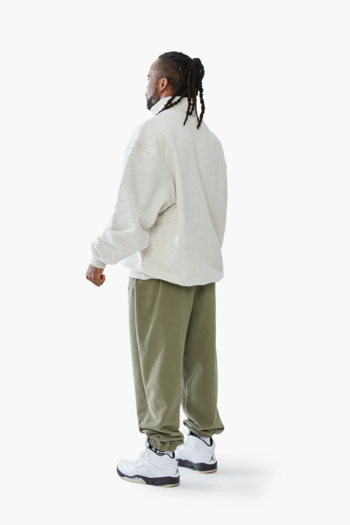 머스콜로(MUSCOLO) MUSCOLO HALF ZIP-UP SWEATSHIRTS OATMEAL