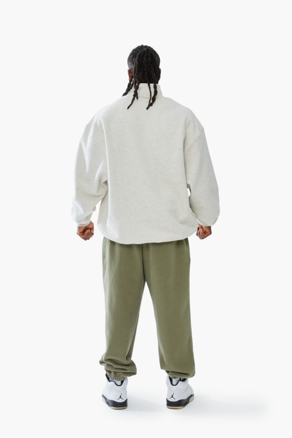 머스콜로(MUSCOLO) MUSCOLO HALF ZIP-UP SWEATSHIRTS OATMEAL