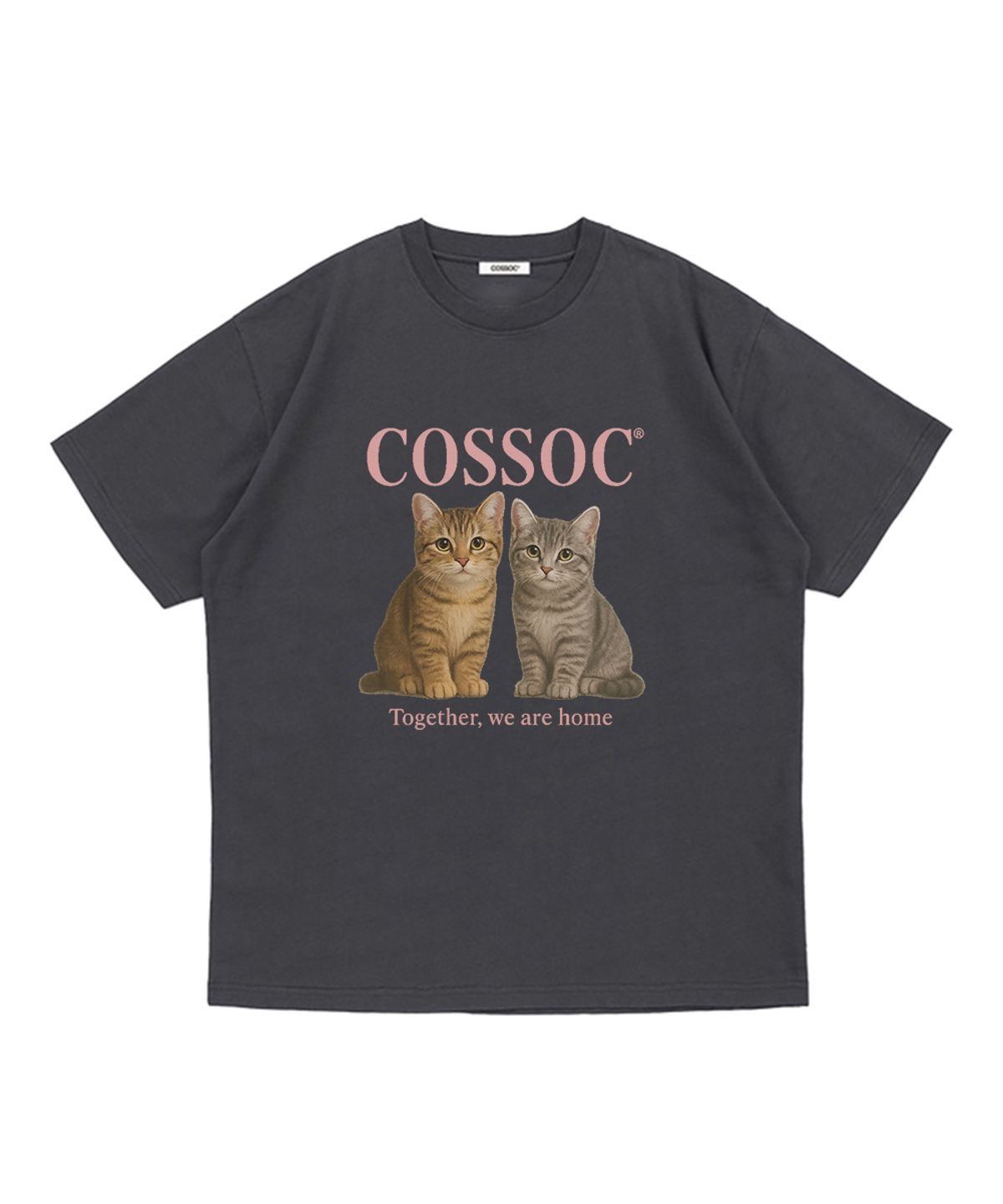 코소(COSO) 캣 투게더 반팔 티셔츠 (BLACK)