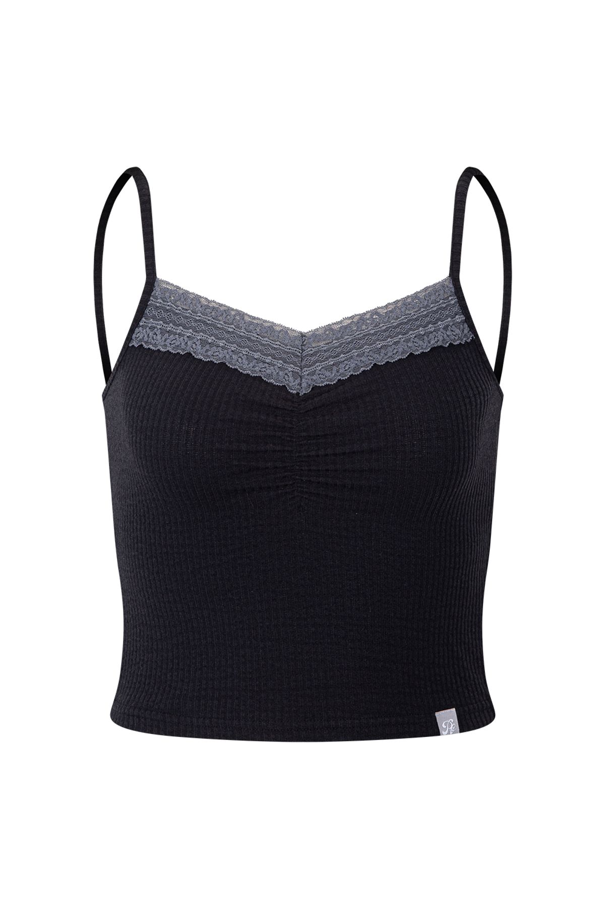 플리즈노팔로우(PLEASENOFOLLOW) Hanni Lace Sleeveless Top (New Black)
