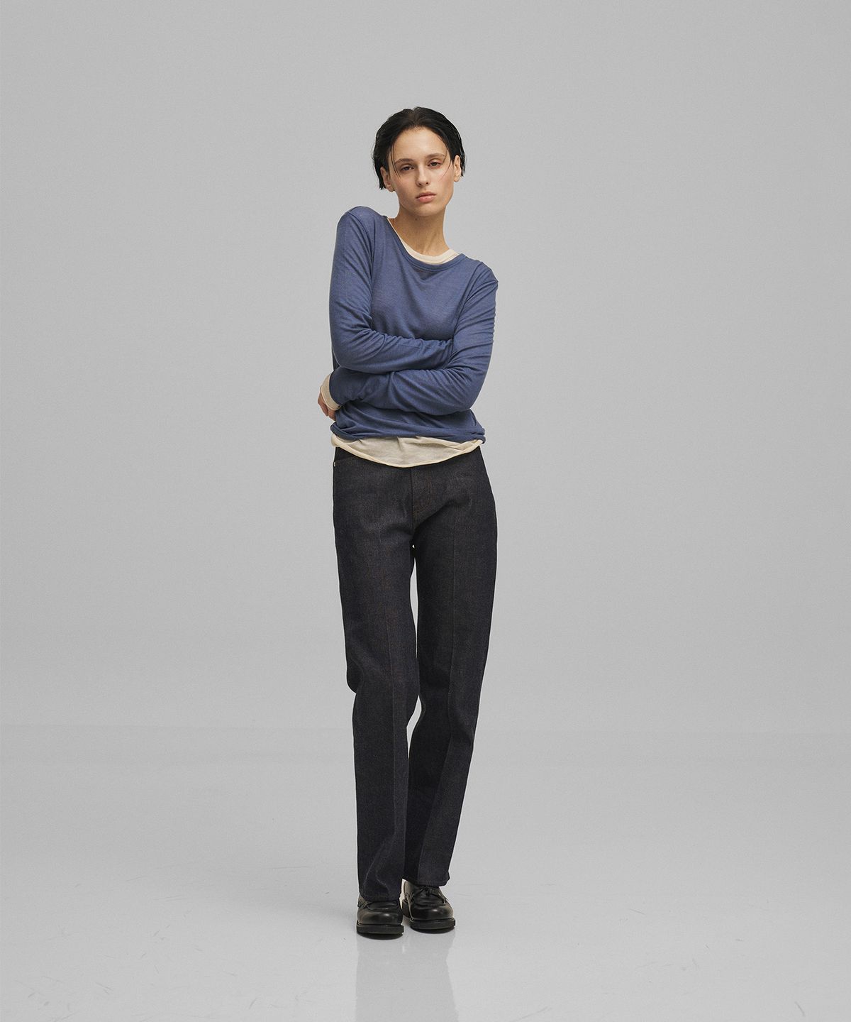 어나더오피스 우먼(ANOTHER OFFICE WOMEN) w. Standard Kuroki Denim Pants (Indigo)