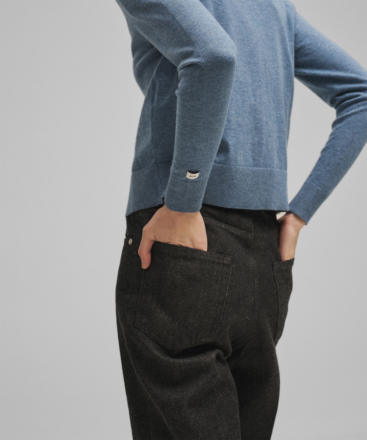 어나더오피스 우먼(ANOTHER OFFICE WOMEN) w. Standard Kuroki Denim Pants (Black)