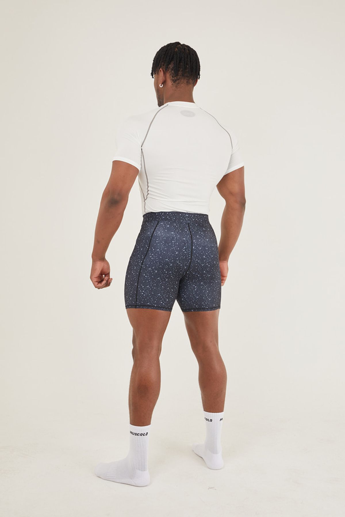 머스콜로(MUSCOLO) MENS COMPRESSION SHORT SLEEVE WHITE