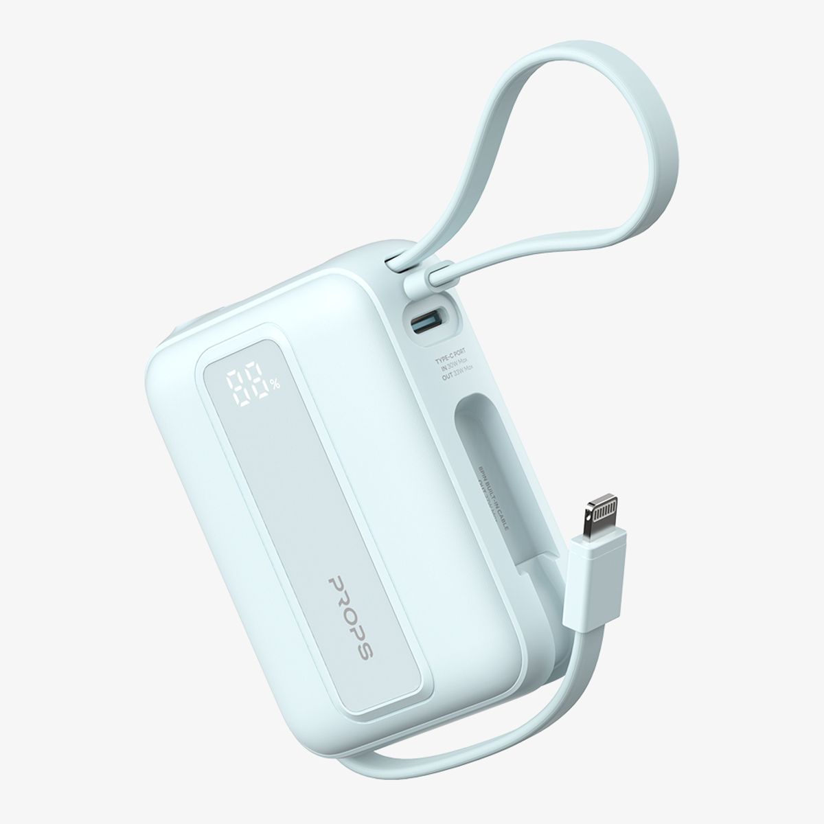 프롭스(PROPS) 프롭스 30W PPS 초고속 충전 10000mAh 기내반입 미니 일체형 휴대용 보조배터리