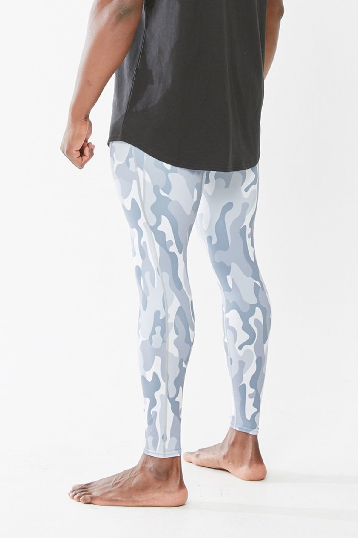머스콜로(MUSCOLO) MEN COMPRESSION CAMO LEGGINGS WHITE
