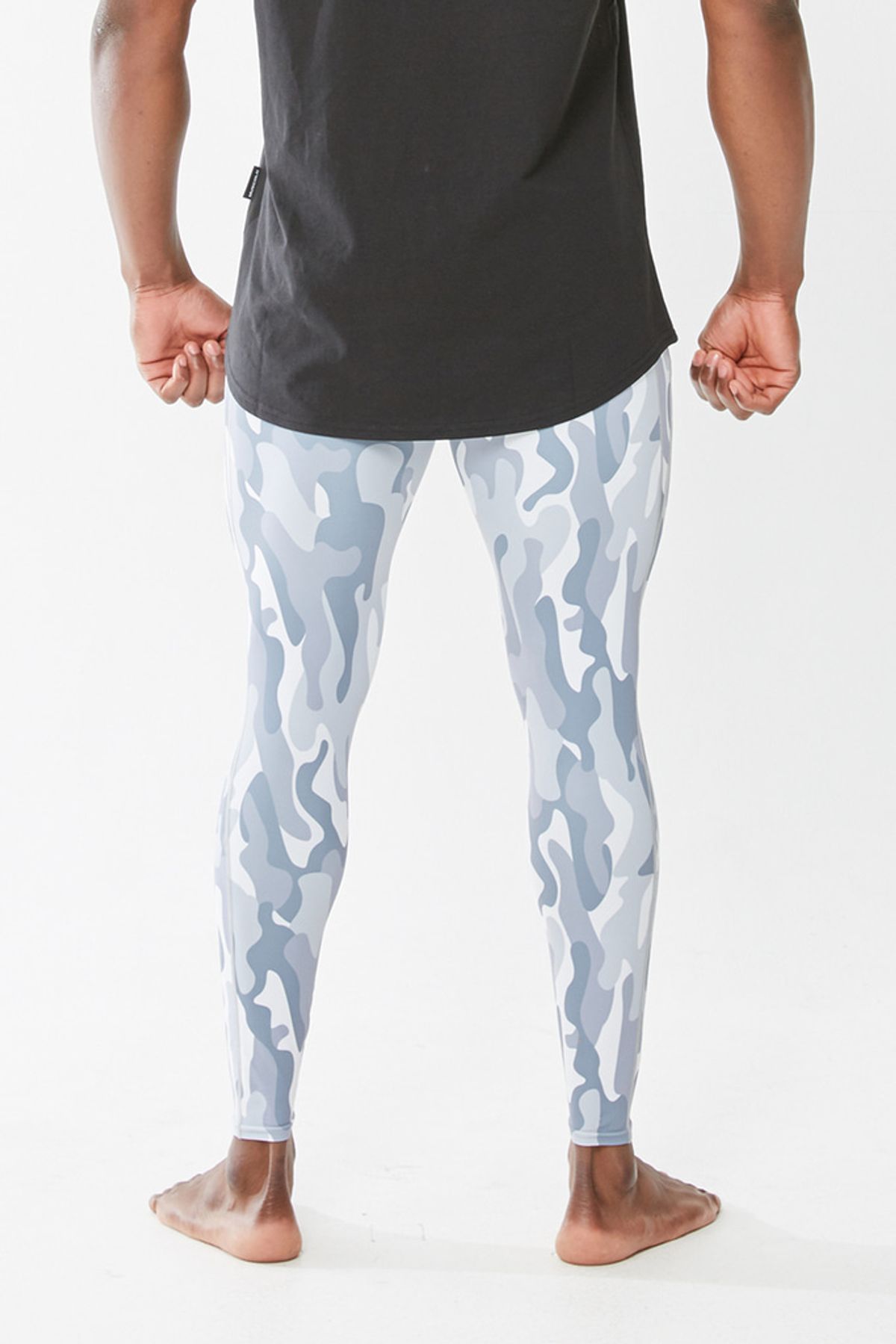 머스콜로(MUSCOLO) MEN COMPRESSION CAMO LEGGINGS WHITE