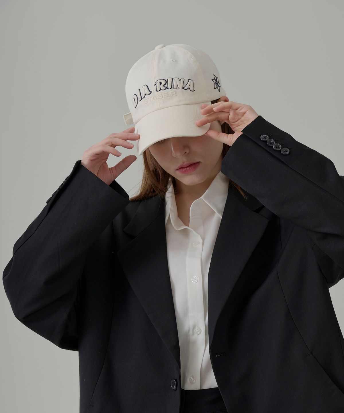 스테이지알(STAGE.R) 다이아리나 워싱 볼캡 [크림]