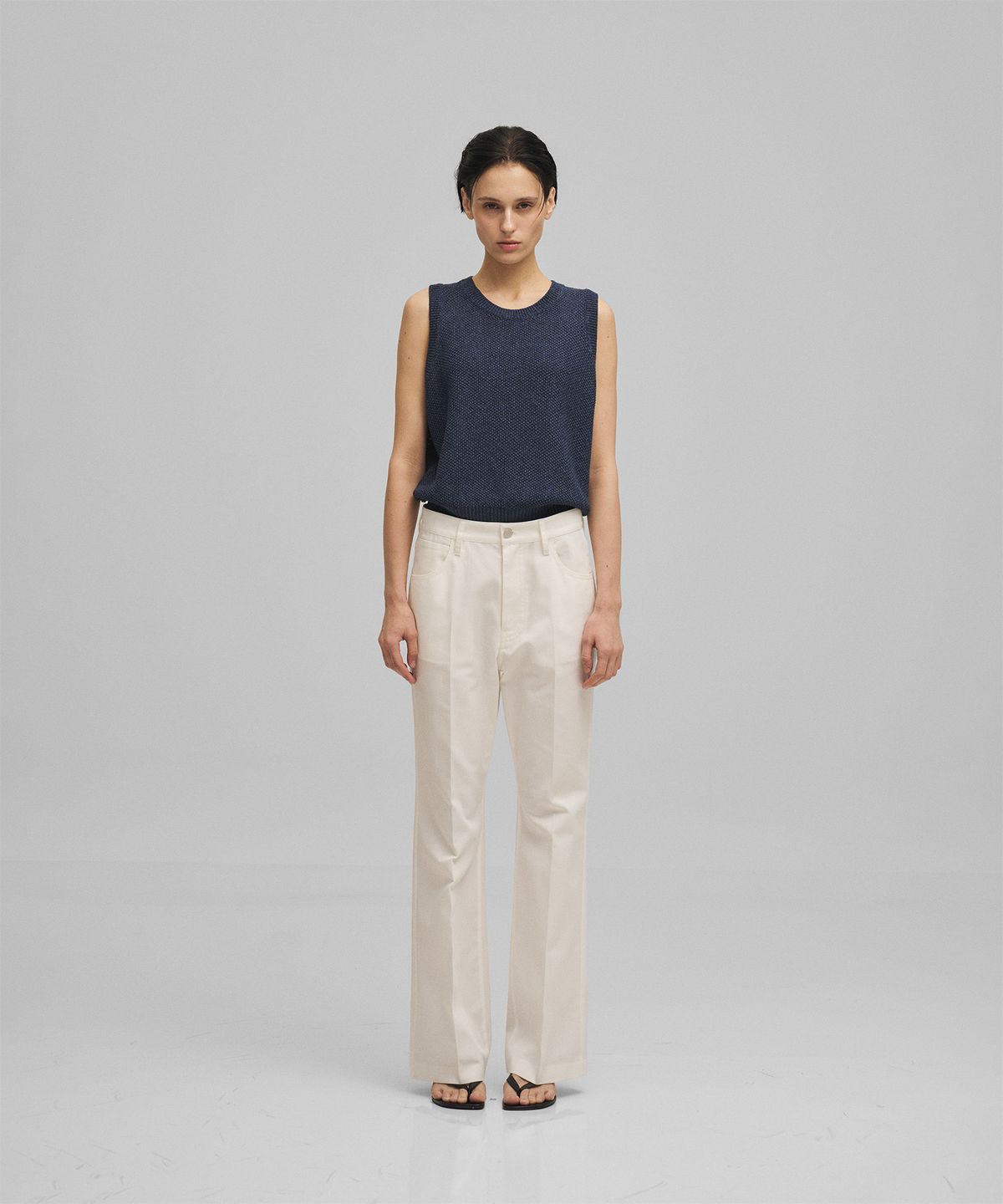 어나더오피스 우먼(ANOTHER OFFICE WOMEN) w. Paper Tencel Vest (Indigo)