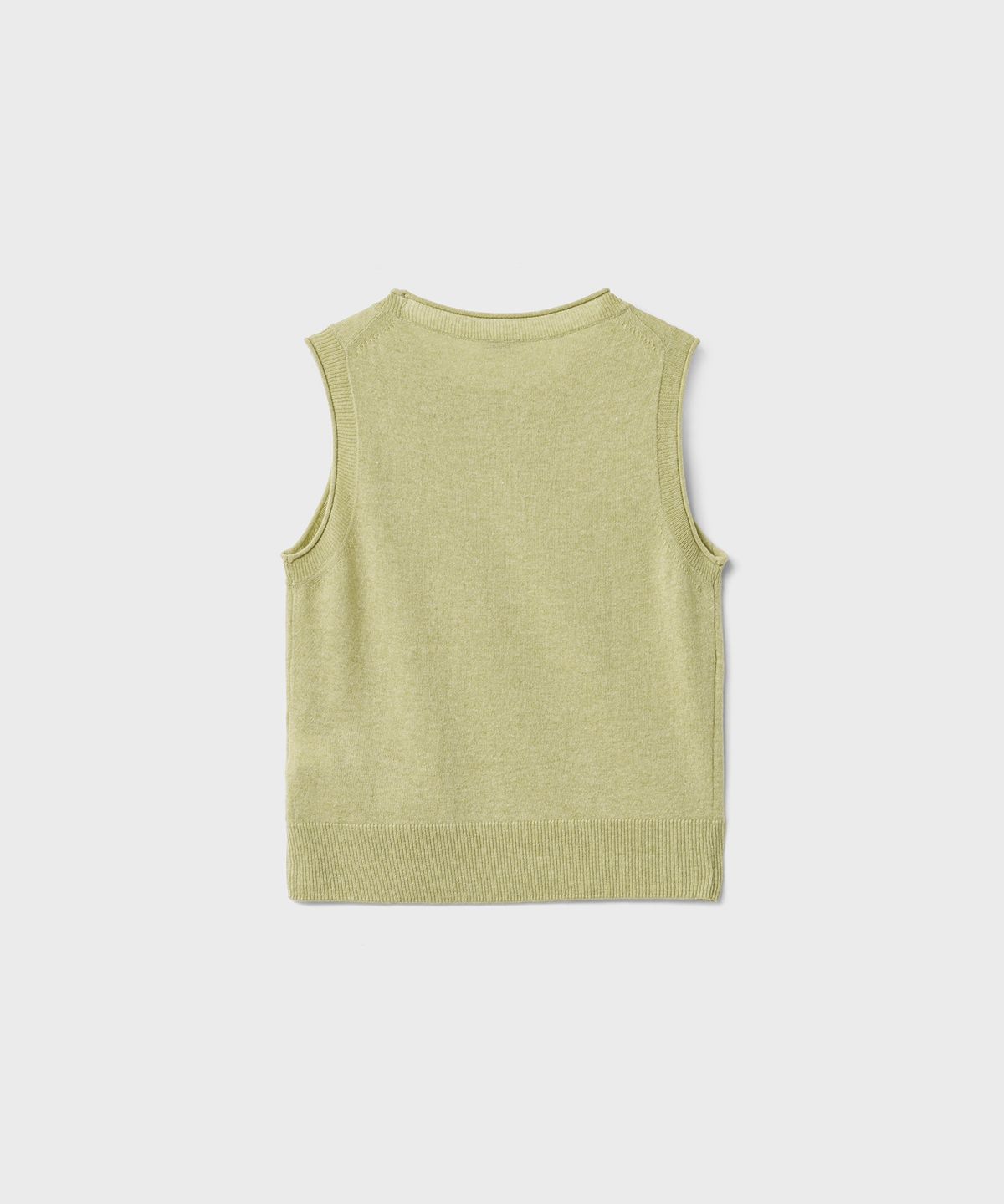 어나더오피스 우먼(ANOTHER OFFICE WOMEN) w. Pauline Rolled Knit Vest (Moss Green)
