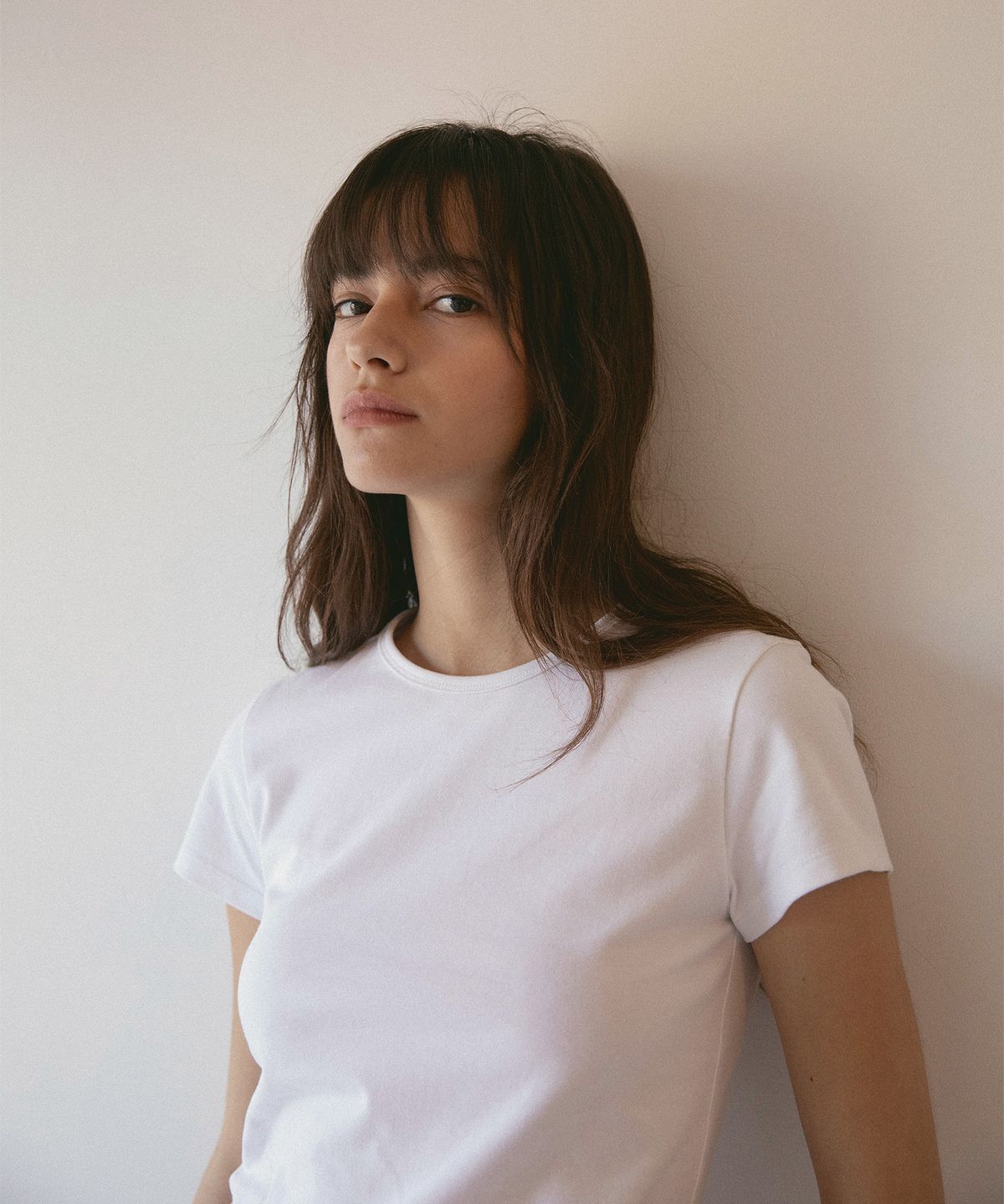 어나더오피스 우먼(ANOTHER OFFICE WOMEN) w. Stretch Slimfit Tee (White)