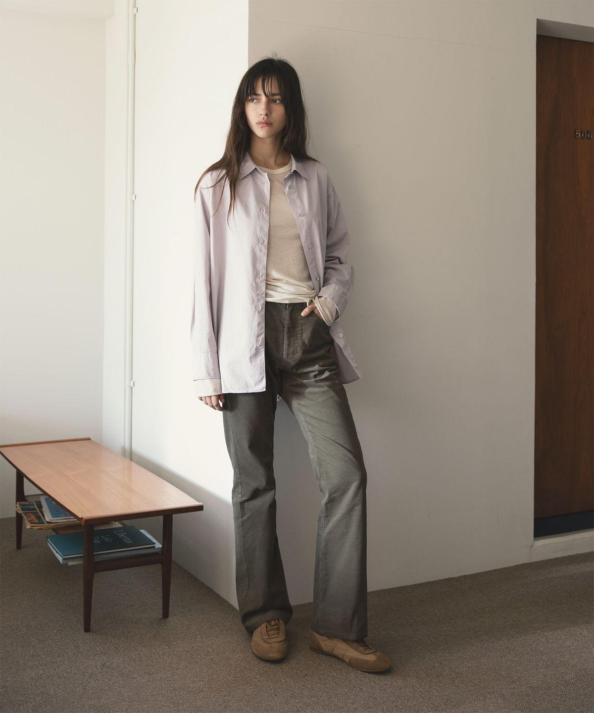 어나더오피스 우먼(ANOTHER OFFICE WOMEN) w. Oversized Garment Shirt (Morado)