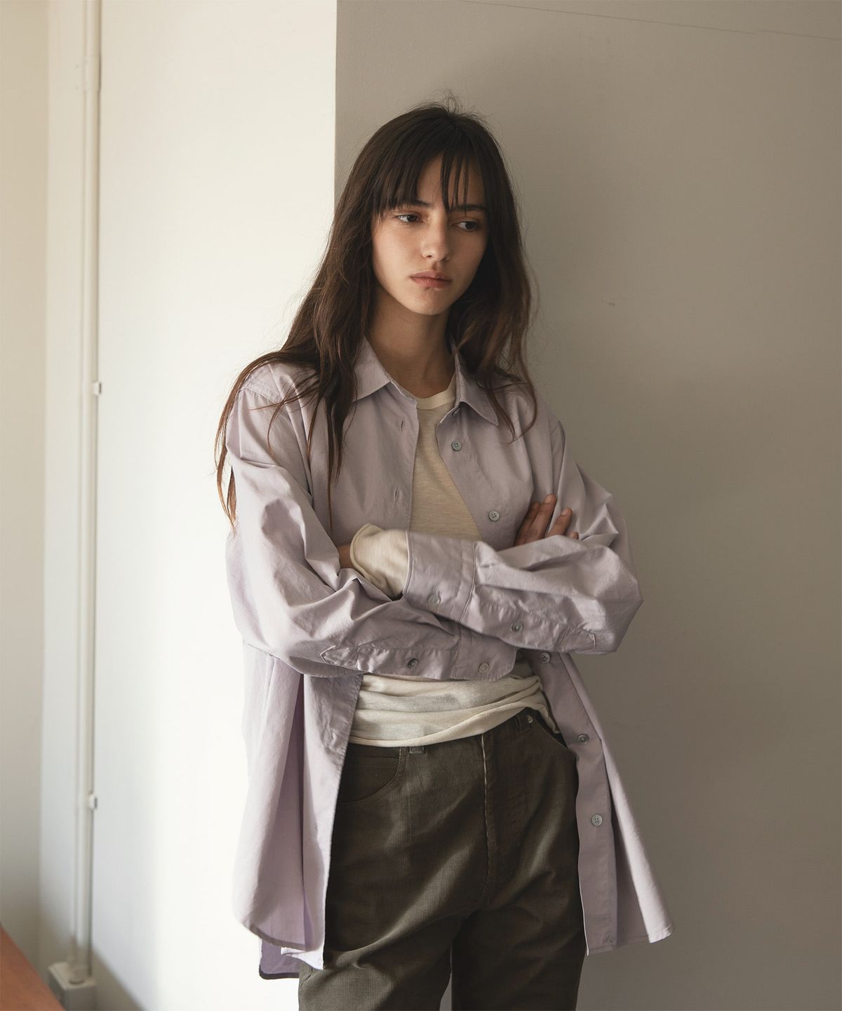 어나더오피스 우먼(ANOTHER OFFICE WOMEN) w. Oversized Garment Shirt (Morado)