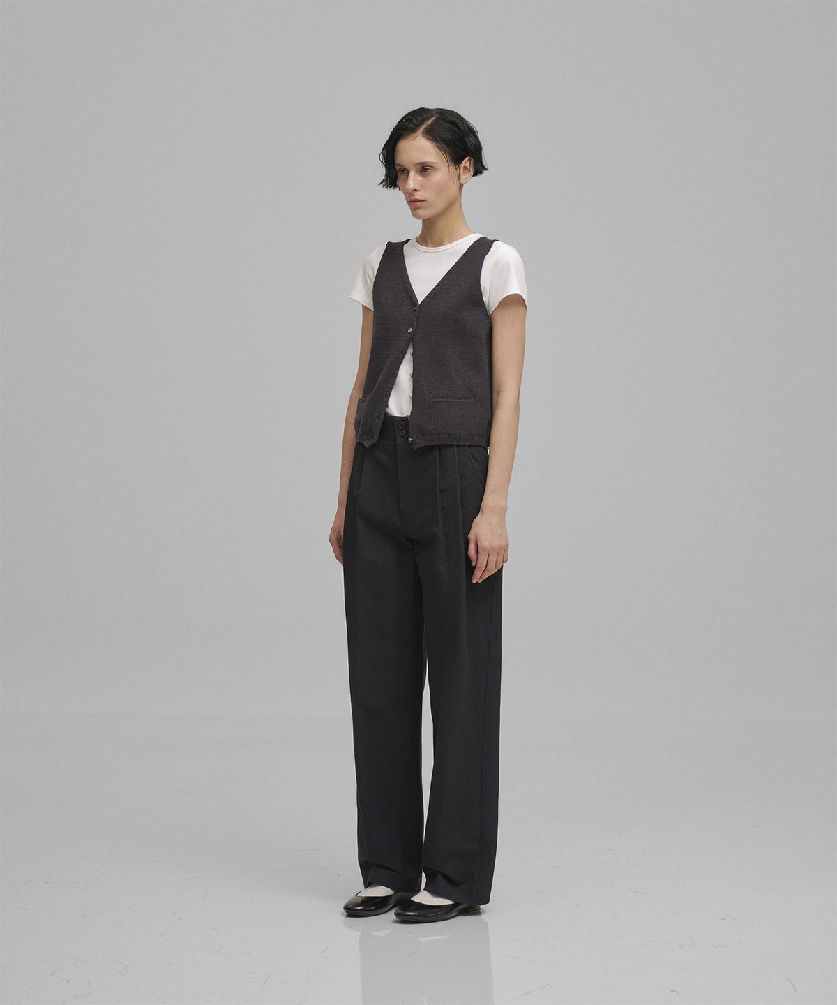 어나더오피스 우먼(ANOTHER OFFICE WOMEN) w. Santiago Twill Pants (Black)