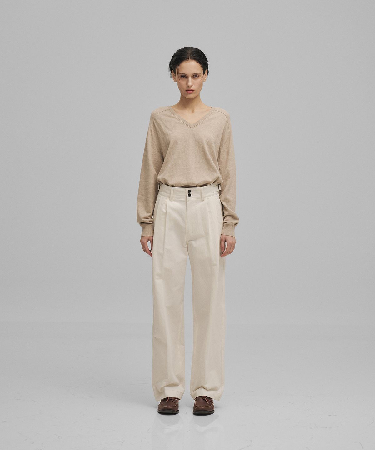 어나더오피스 우먼(ANOTHER OFFICE WOMEN) w. Santiago Twill Pants (Off White)