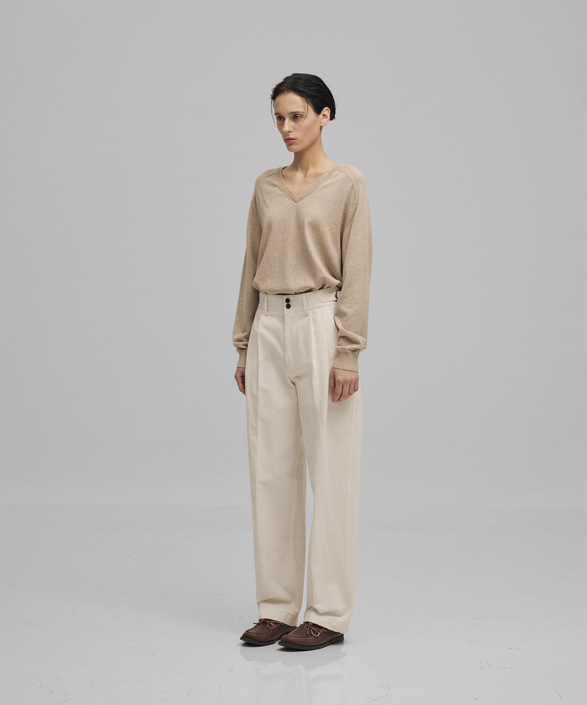 어나더오피스 우먼(ANOTHER OFFICE WOMEN) w. Santiago Twill Pants (Off White)