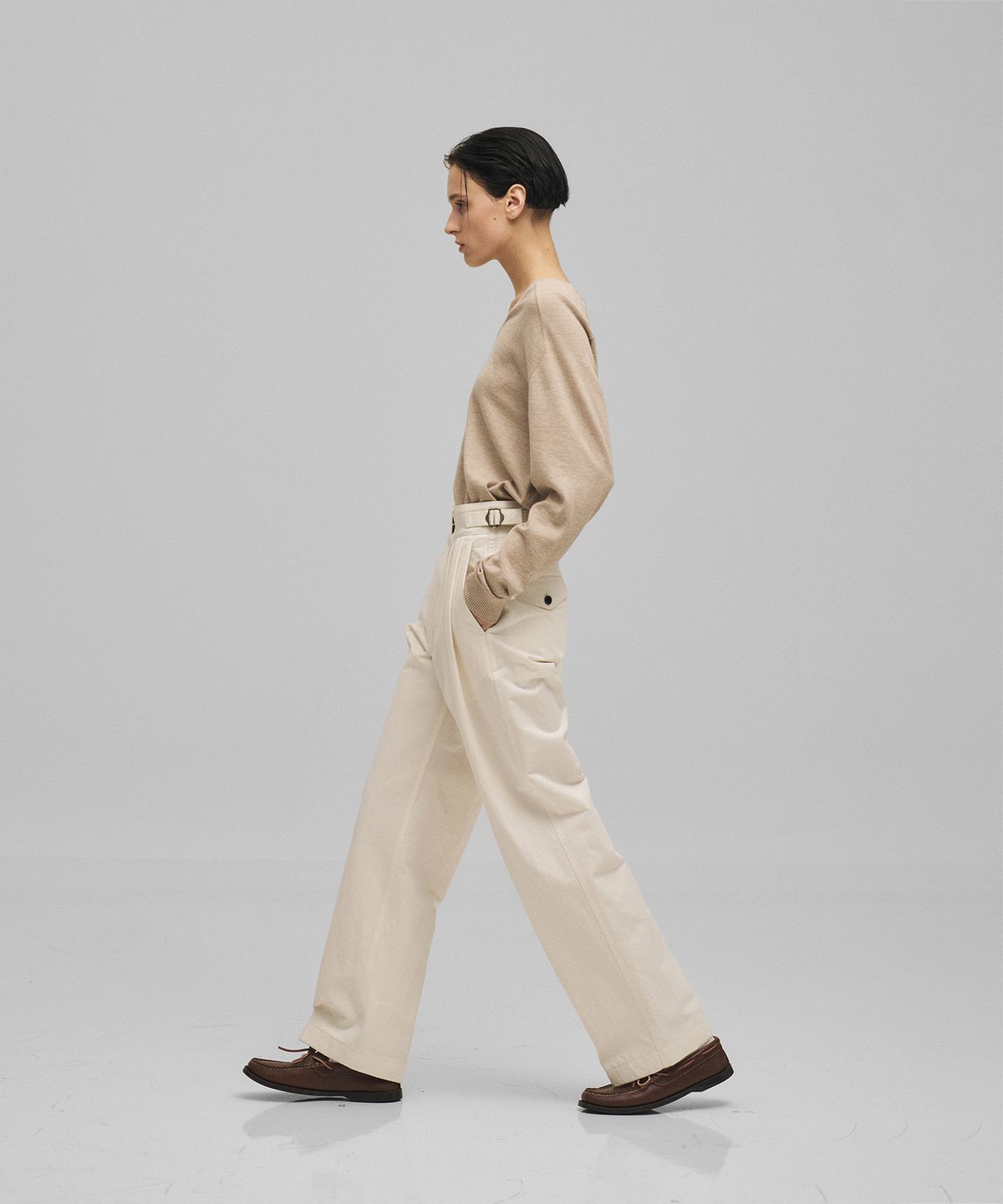 어나더오피스 우먼(ANOTHER OFFICE WOMEN) w. Santiago Twill Pants (Off White)