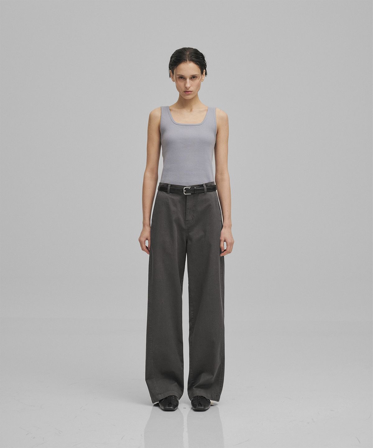 어나더오피스 우먼(ANOTHER OFFICE WOMEN) w. Scoop Neck Tank (Azure Gray)