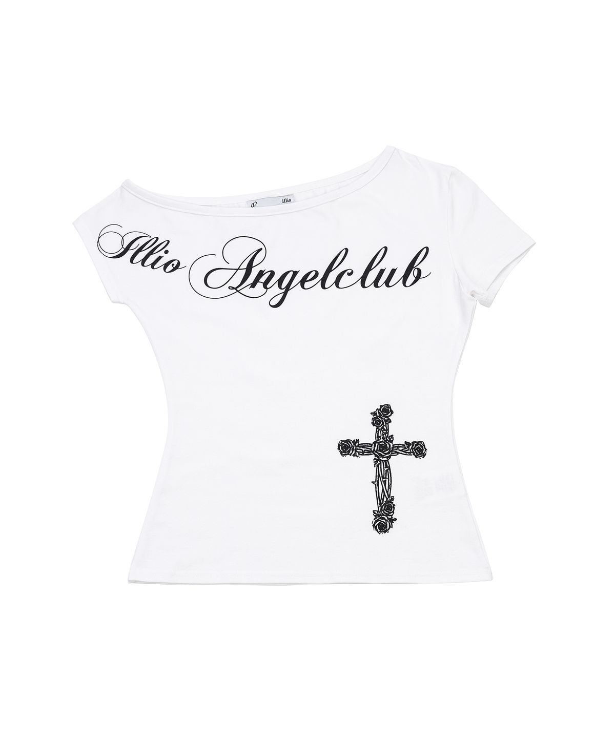 일리오(ILLIO) White Angel one shoulder t-shirts