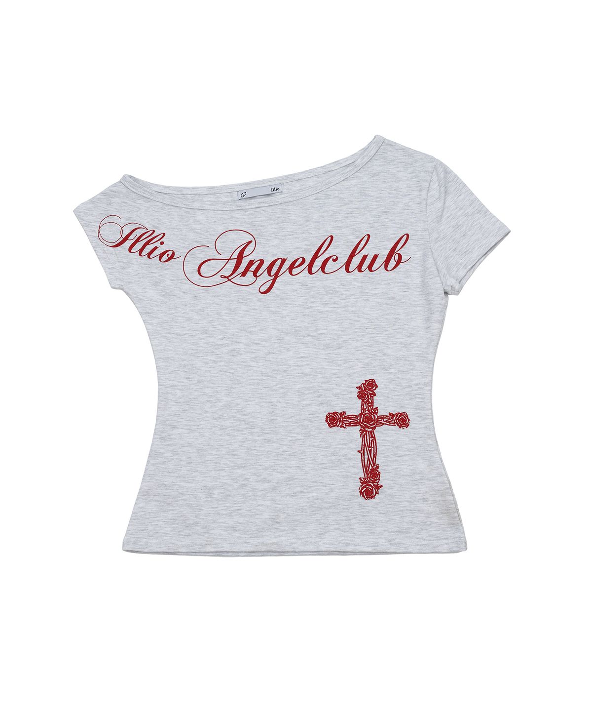 일리오(ILLIO) Melange Angel one shoulder t-shirts