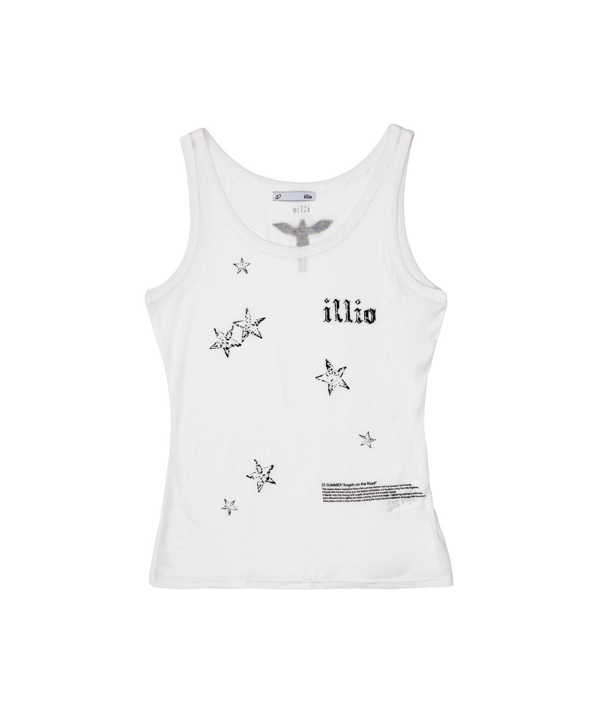 일리오(ILLIO) White vintage star tencel sleeveless top