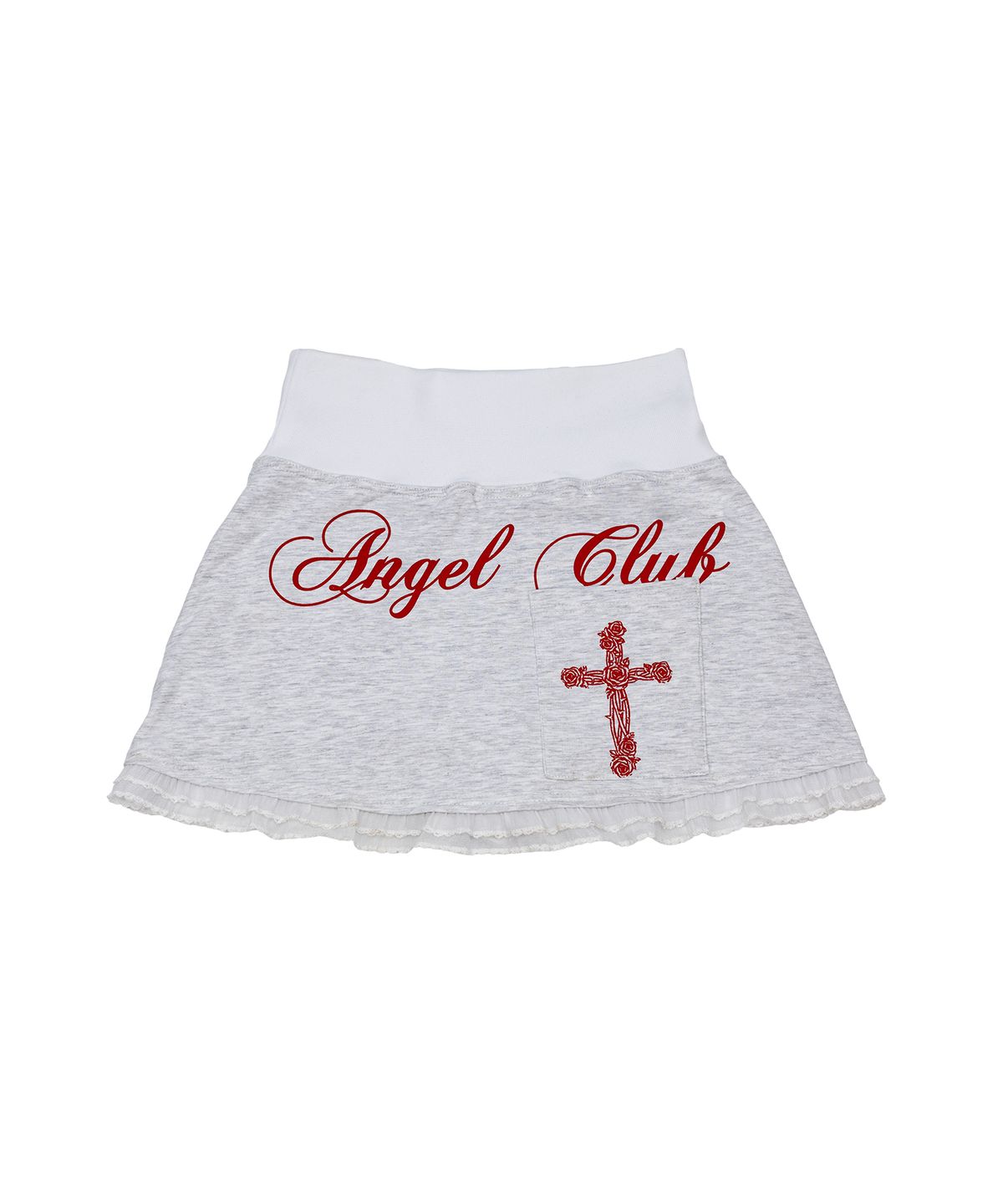 일리오(ILLIO) Melange Angel lace folded waist skirt