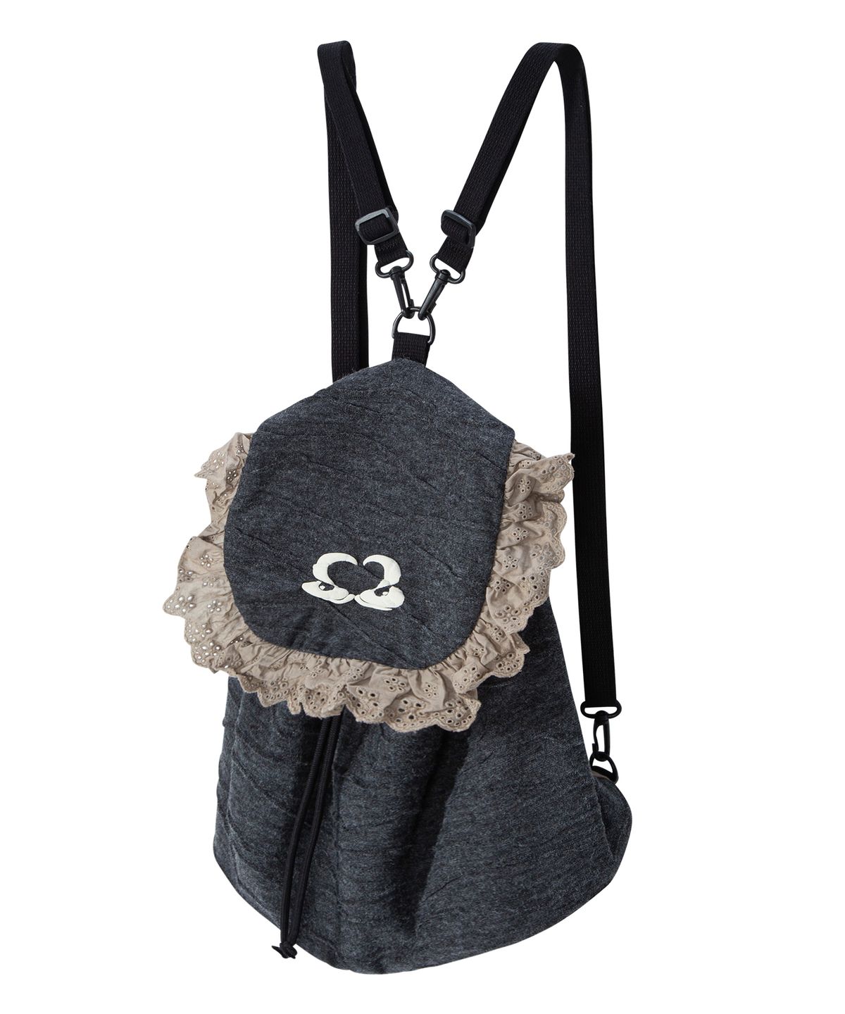 미스룰즈(MISSLULZ) Grandma s Apron String Bag Charcoal Mocha
