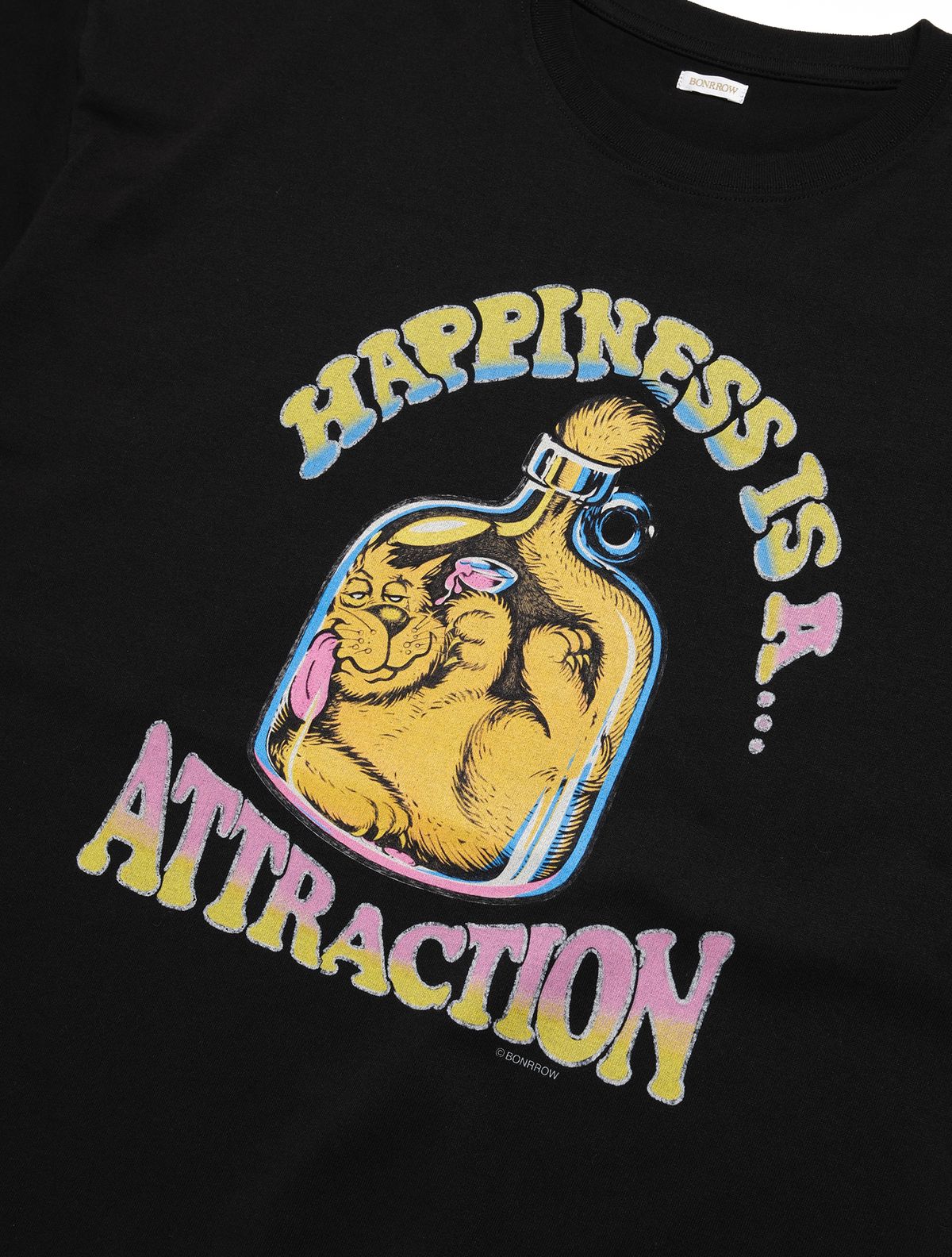 본로우(BONRROW) Happy Cat Tee_bk