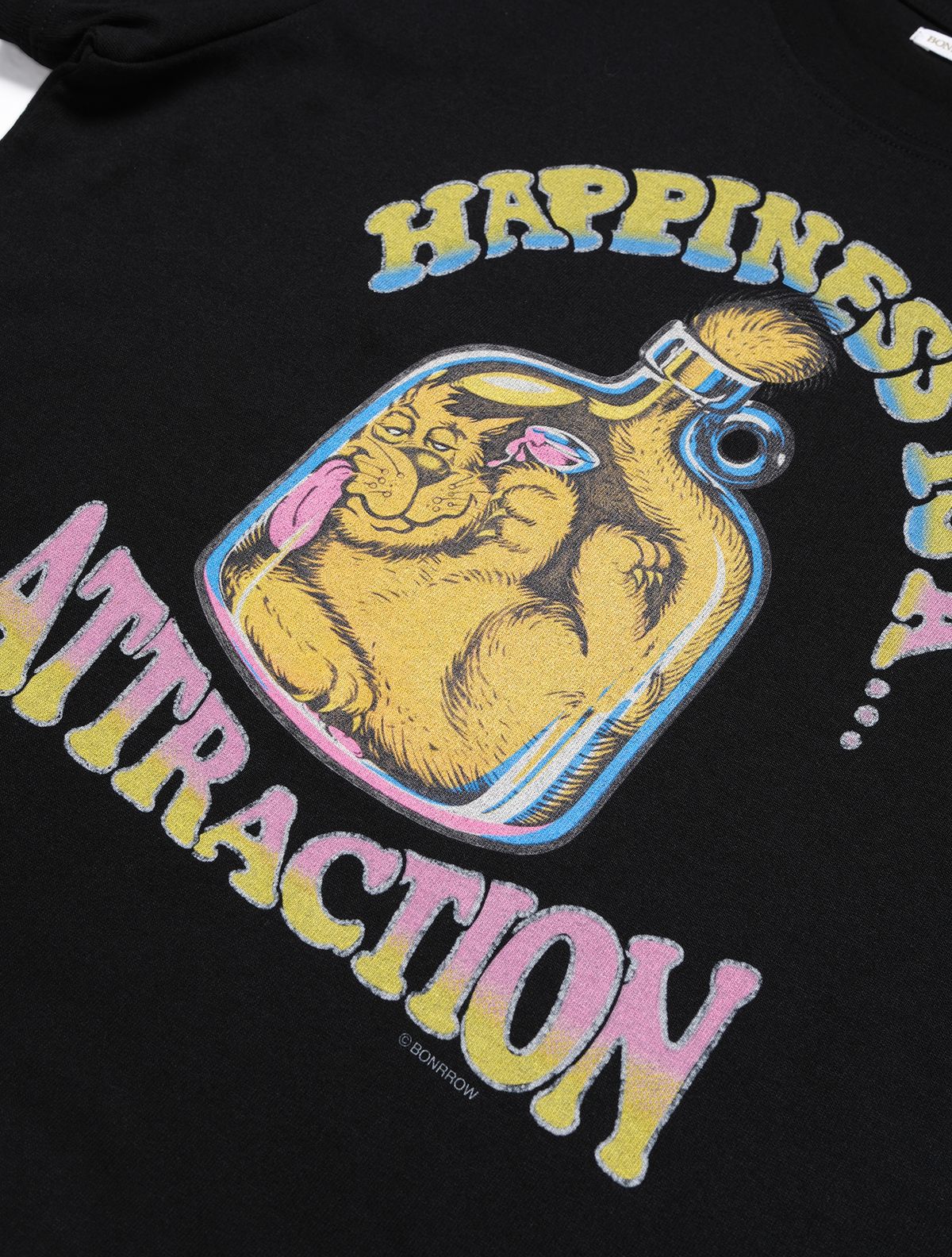 본로우(BONRROW) Crop Happy Cat_bk