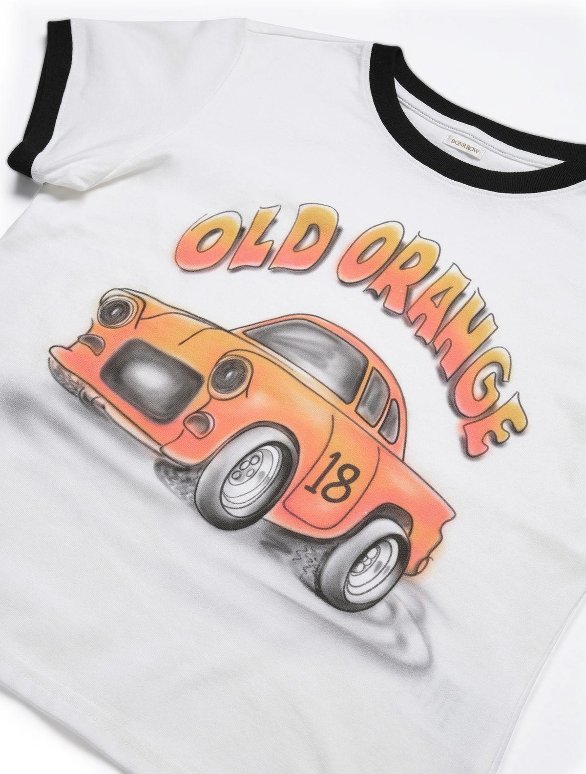 본로우(BONRROW) Crop Old Orange Tee
