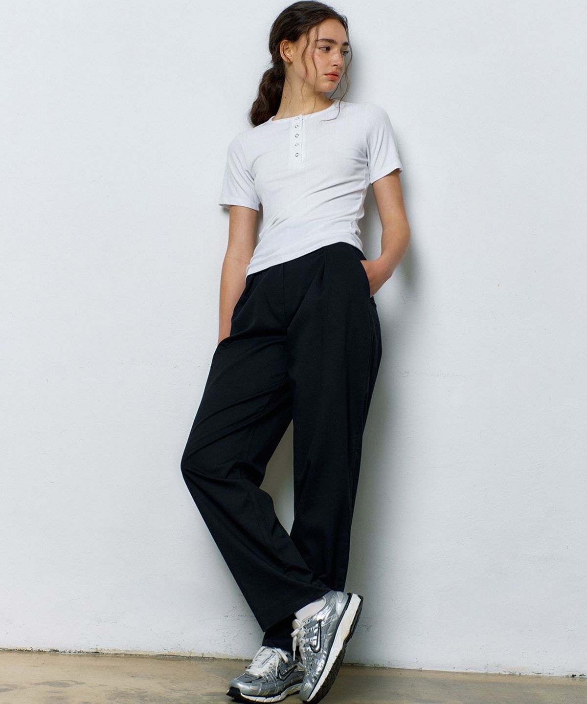 마나비스세븐(MANAVIS7) 데일리 핏 티셔츠[화이트]