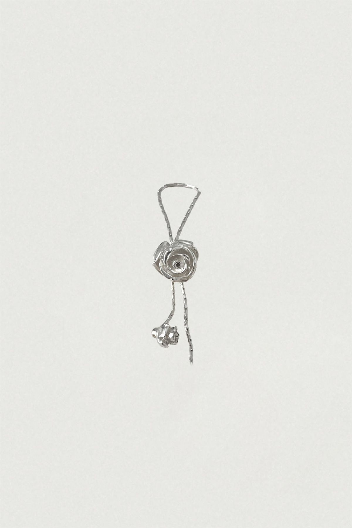 페어오브러브(PAIR OF LOVE) [925SILVER]DOUBLE FLOWER DROP EARRING