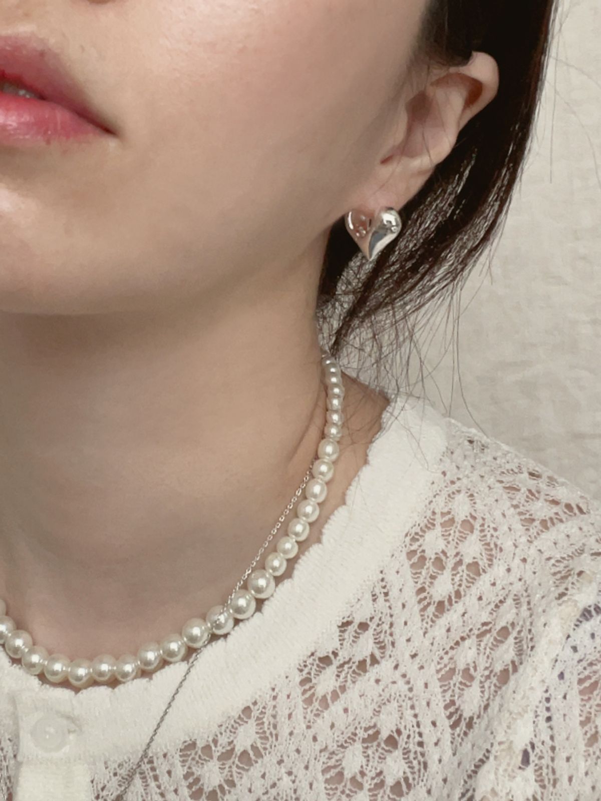엘리오나(ELYONA) ELA 07 Earrings (gold/silver) 원터치 하트 귀걸이