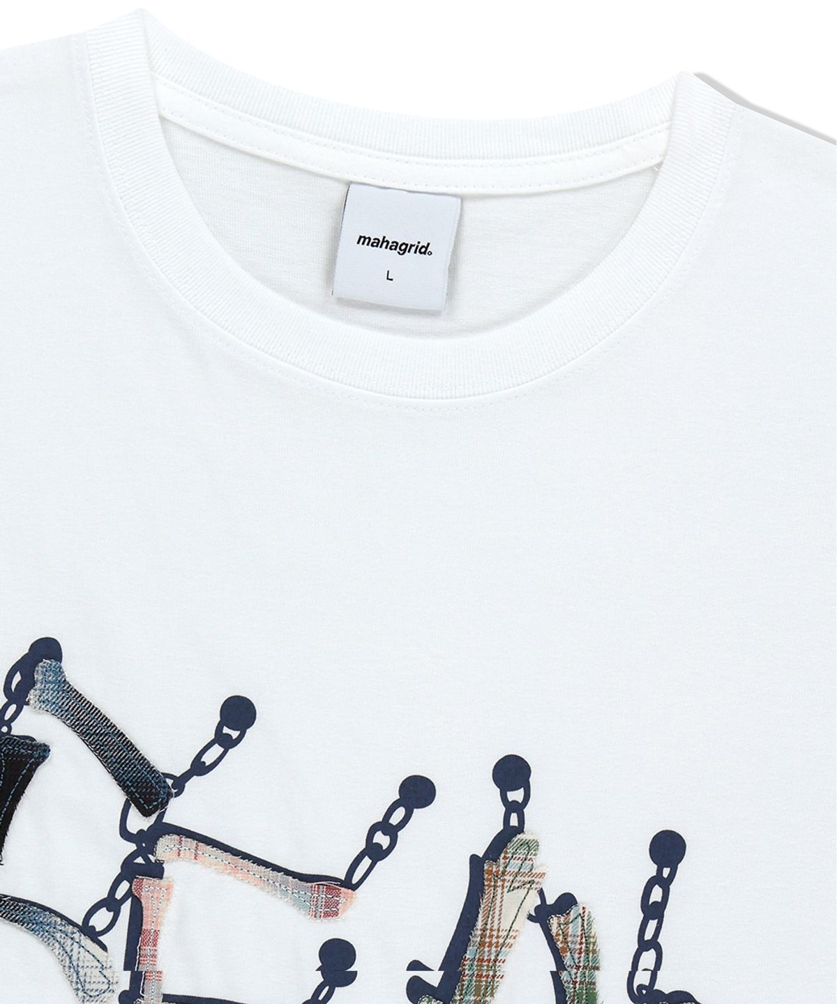 마하그리드(MAHAGRID) BONES N CHAIN TEE WHITE(MG2FMMT547A)