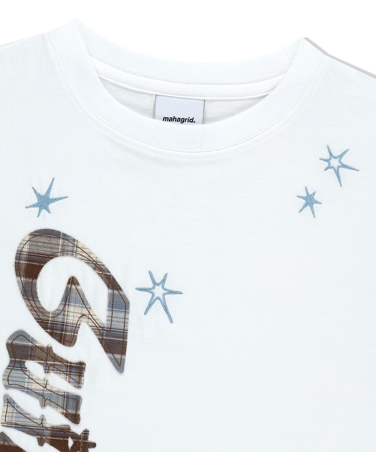 마하그리드(MAHAGRID) GUILTY APPLIQUE TEE WHITE(MG2FMFT516A)