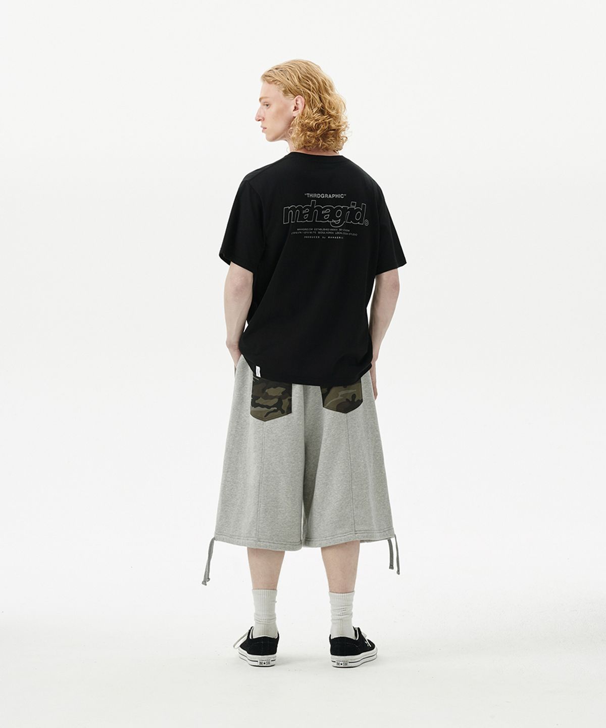 마하그리드(MAHAGRID) BERMUDA CAMO POCKET SWEATSHORT GREY(MG2FMMPA05A)