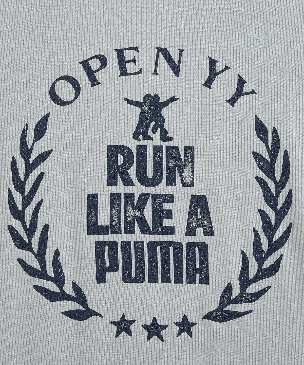 푸마(PUMA) 푸마 x OPEN YY 하프 슬리브 탑 - 그레이 / 950523-02
