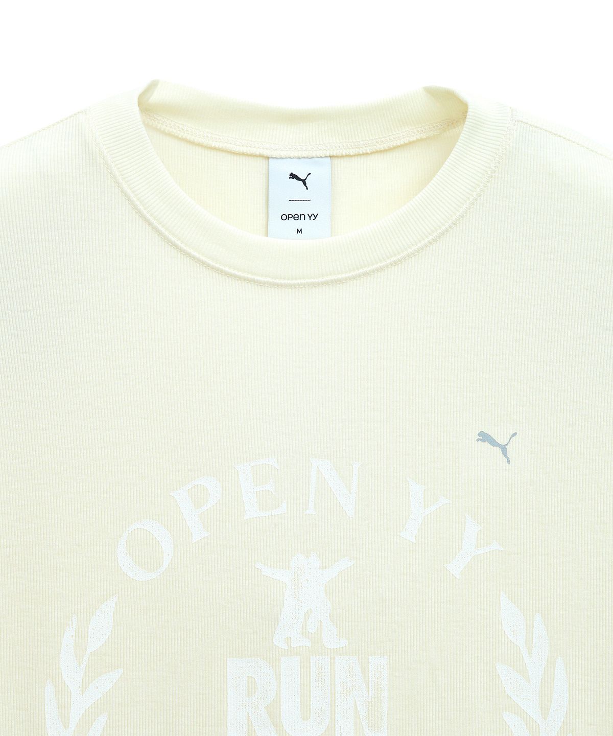 푸마(PUMA) 푸마 x OPEN YY 하프 슬리브 탑 - 피지라이트 / 950523-05