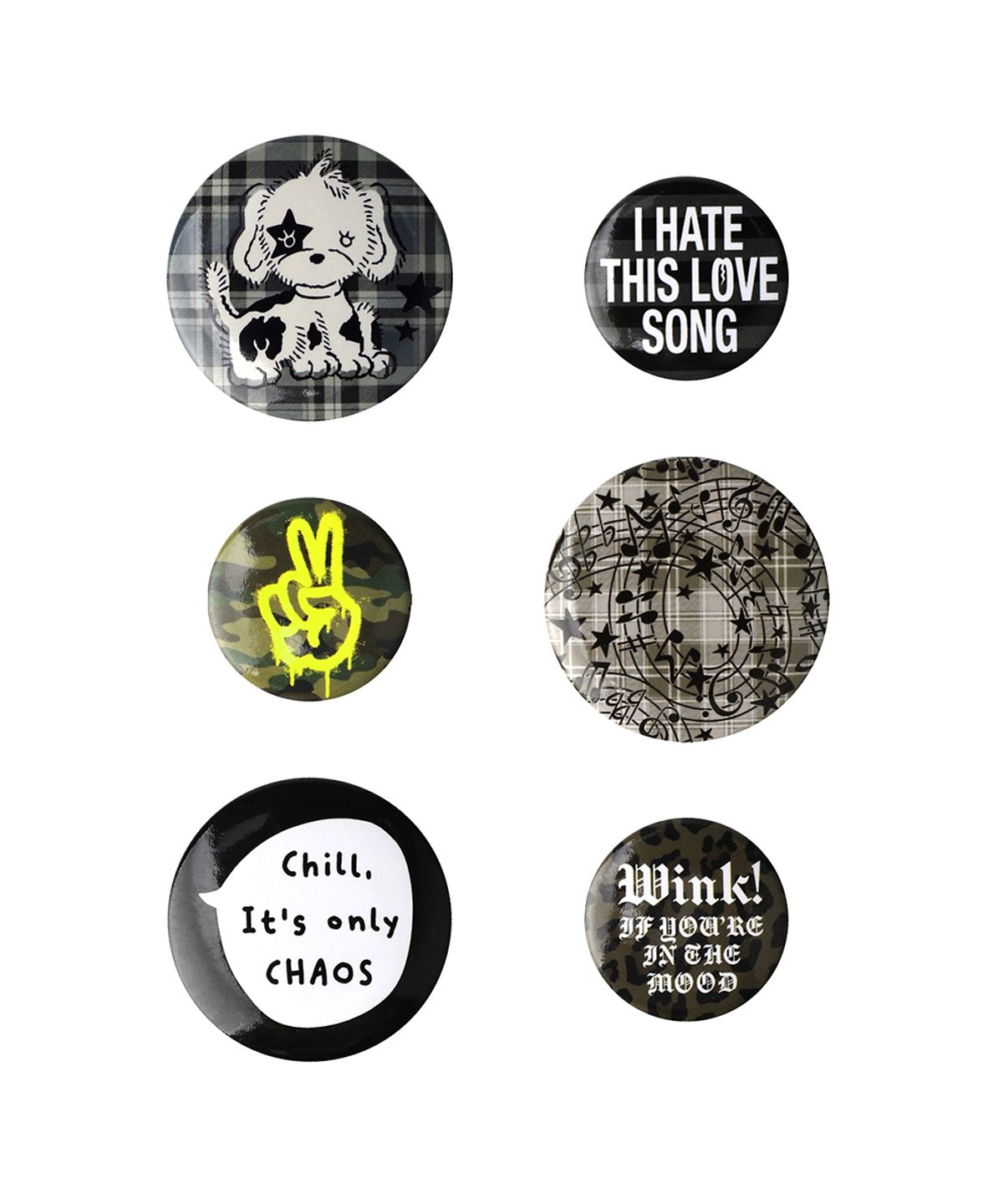 마하그리드(MAHAGRID) FESTA BUTTON PIN SET BLACK(MG2FMMAB65A)