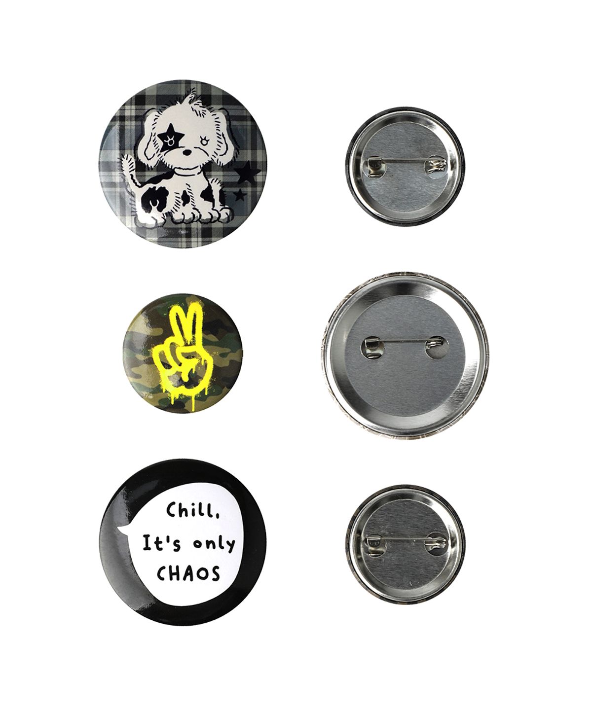 마하그리드(MAHAGRID) FESTA BUTTON PIN SET BLACK(MG2FMMAB65A)