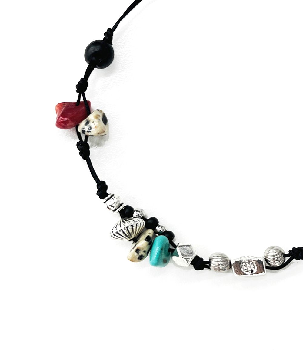 MUSINSA | MAHAGRID STONE BEADS BRACELET BLACK(MG2FMMAB66A)