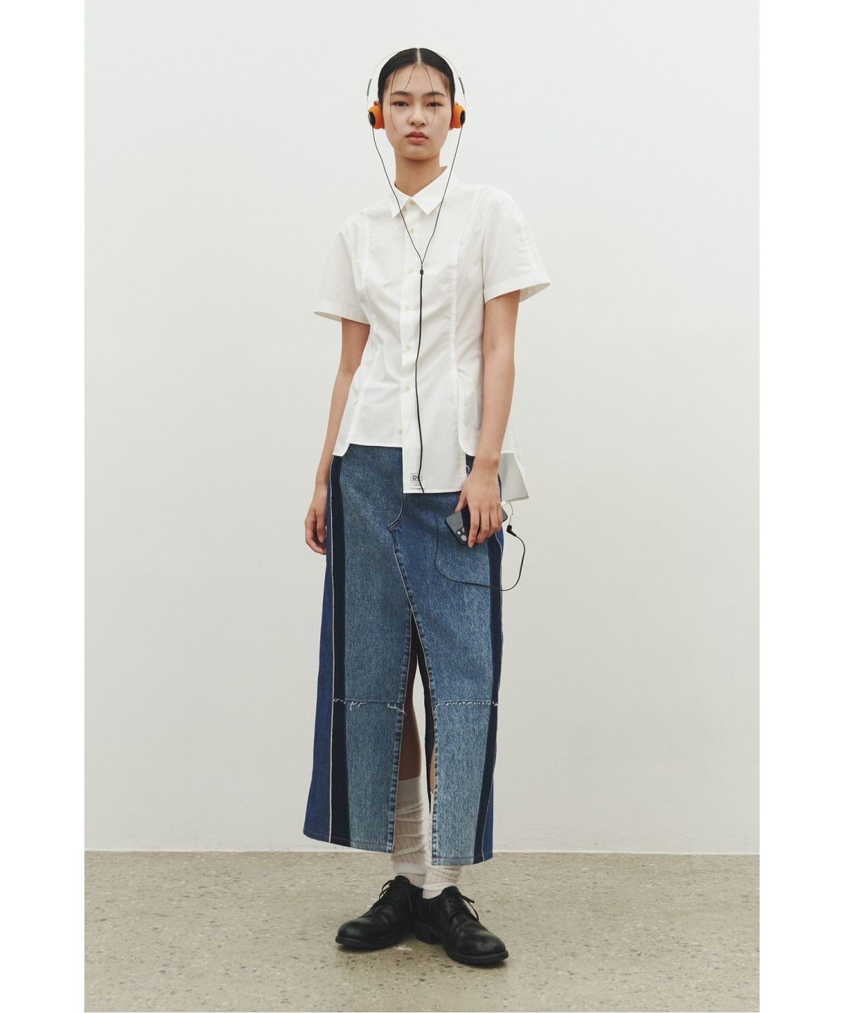 래코드(RECODE) Wide Denim Skirt_RQKAA25518BUX