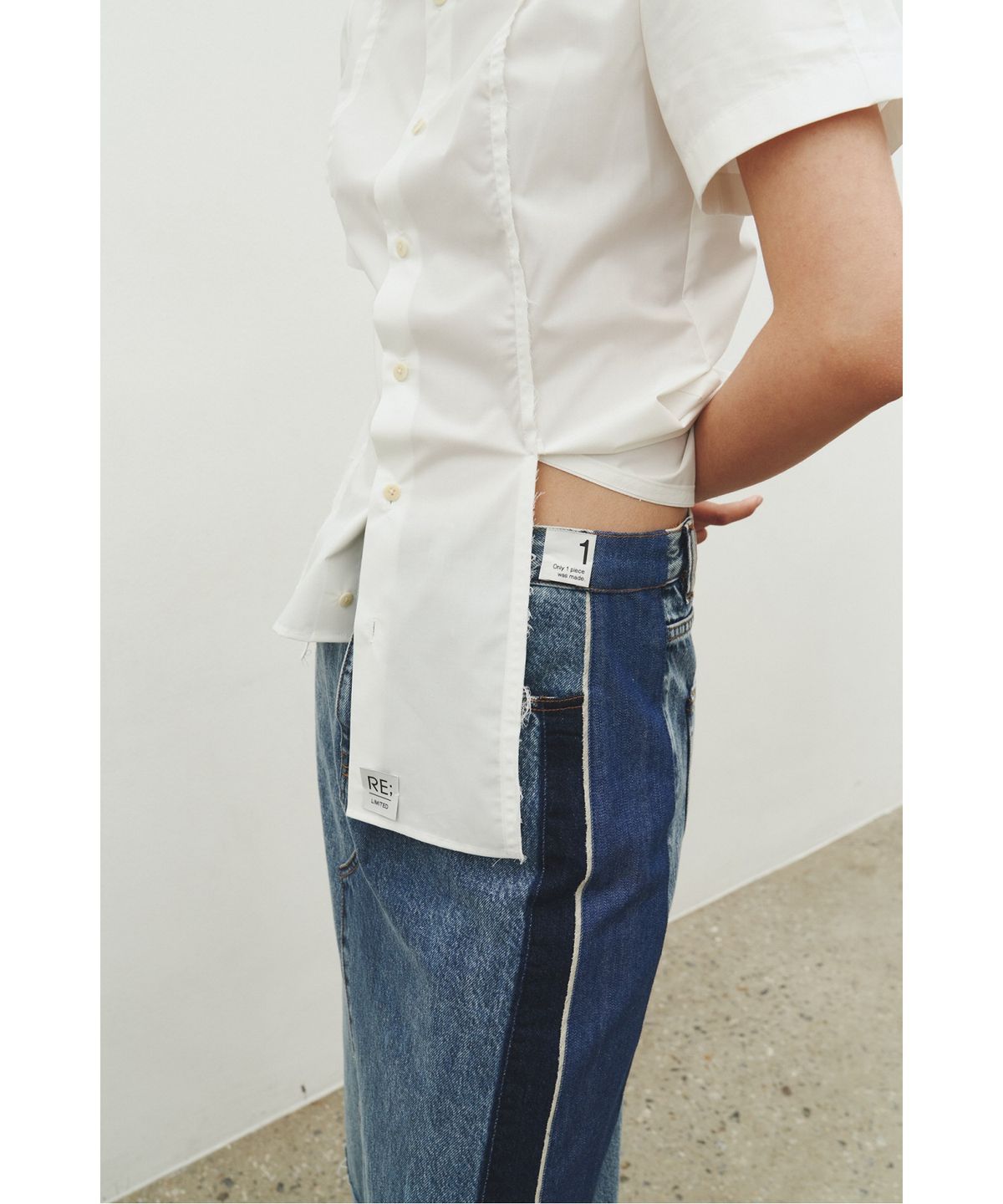 래코드(RECODE) Wide Denim Skirt_RQKAA25518BUX