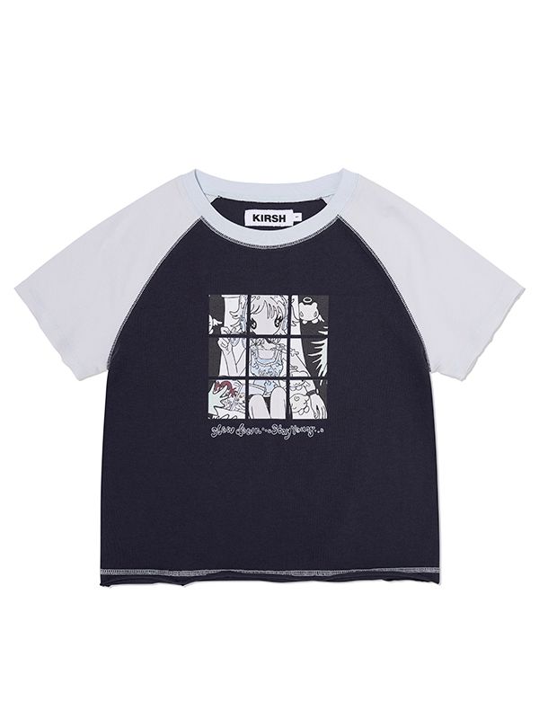 ★KIRSH★ Kirsh X Sunwonbird Semi Cropped Raglan T-Shirt Mel MUSINSA | KIRSH Kirsh x Sunwonbird Semi Cropped Raglan T