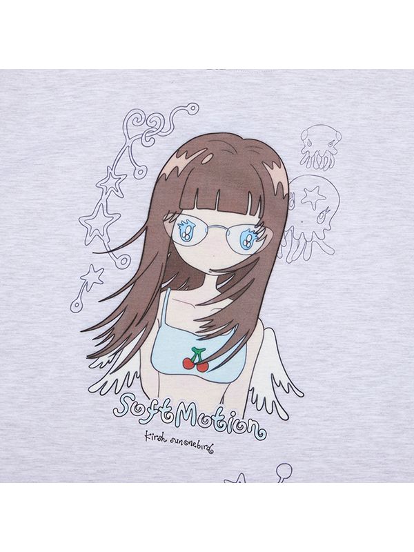 ★KIRSH★ Kirsh X Sunwon Bird Angel Girl Loose Fit T-Shirt M MUSINSA | KIRSH Kirsh x Sunwon Bird Angel Girl Loose Fit T
