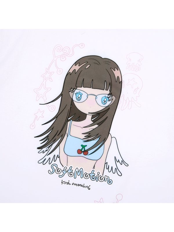 ★KIRSH★ Kirsh X Sunwon Bird Angel Girl Loose Fit T-Shirt M MUSINSA | KIRSH Kirsh x Sunwon Bird Angel Girl Loose Fit T